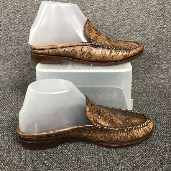 Cole Haan Women’s Size 6B Brown Distressed Leather Slip On Loafers Flats Slides - Picture 3 of 8